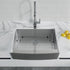 Dowell 29-3/4" L x 20-3/4" W Handcrafted Apron-Front Farmhouse Undermount Kitchen Sink 16 Gauge Stainless Steel 10" Depth Single Bowl With Grid Strainer