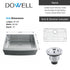 Dowell 29-3/4" L x 20-3/4" W Handcrafted Apron-Front Farmhouse Undermount Kitchen Sink 16 Gauge Stainless Steel 10" Depth Single Bowl With Grid Strainer