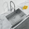 Dowell 29-3/4" L x 20-3/4" W Handcrafted Apron-Front Farmhouse Undermount Kitchen Sink 16 Gauge Stainless Steel 10" Depth Single Bowl With Grid Strainer