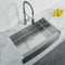 Dowell 32-7/8" L x 20-3/4" W Handcrafted Apron-Front Farmhouse Undermount Kitchen Sink 16 Gauge Stainless Steel 10" Depth Single Bowl With Grid Strainer