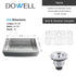 Dowell 35-7/8" L x 20-3/4" W Handcrafted Apron-Front Farmhouse Undermount Kitchen Sink 16 Gauge Stainless Steel 10" Depth Single Bowl With Grid Strainer