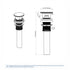 Dowell Pop Up Drain Stopper With/Without Overflow for Bathroom Vanity/Vessel Sink - 6011 07/08 Series