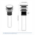 Dowell Pop Up Drain Stopper With/Without Overflow for Bathroom Vanity/Vessel Sink - 6011 07/08 Series