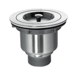 Dowell 4-1/2" dia. Kitchen Sink Drain Assembly with Strainer Basket and Stopper - Stainless Steel - 6011 Series