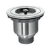 Dowell 4-1/2" dia. Kitchen Sink Drain Assembly with Strainer Basket and Stopper - Stainless Steel - 6011 Series