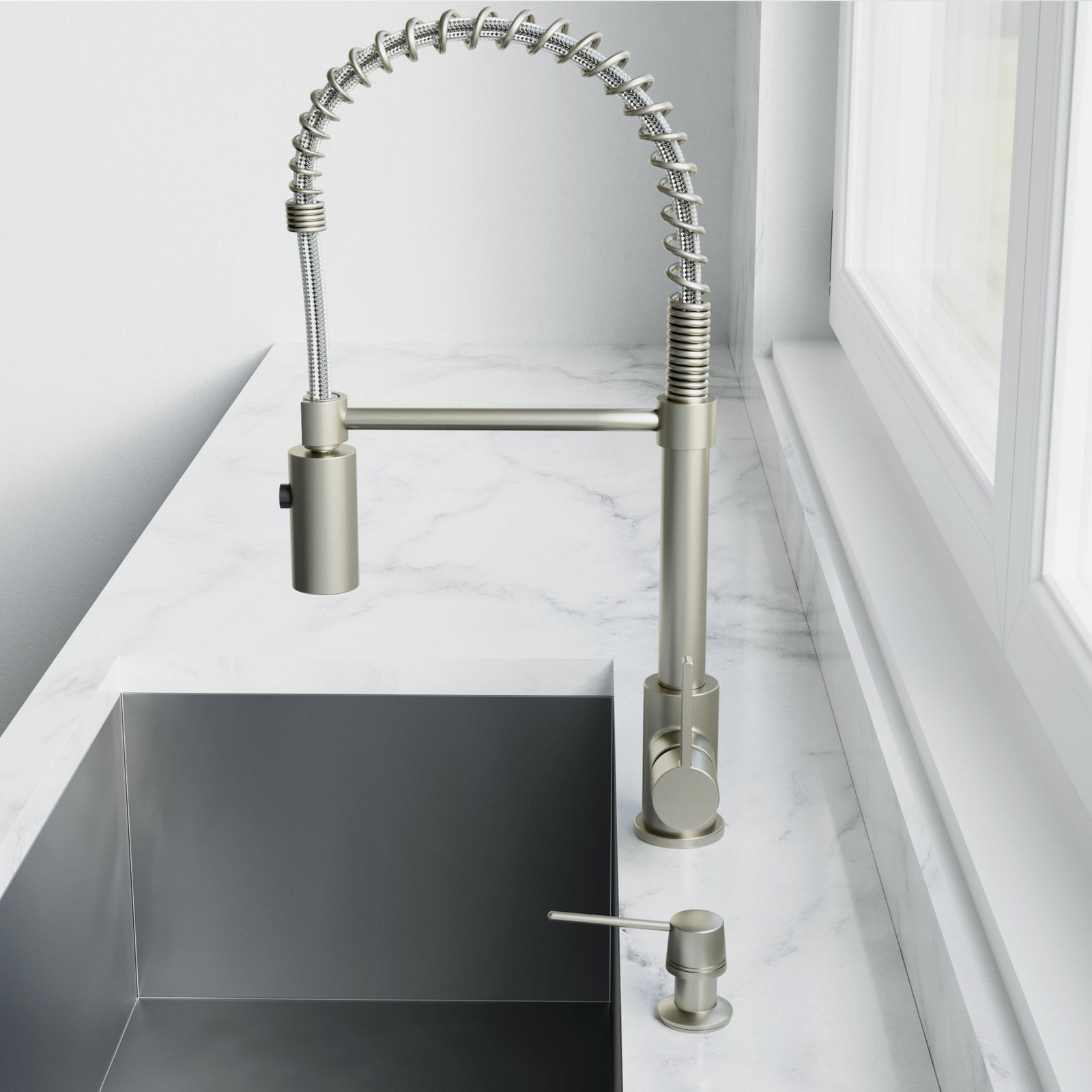 Dowell Kitchen Soap and Lotion Dispenser in Stainless Steel