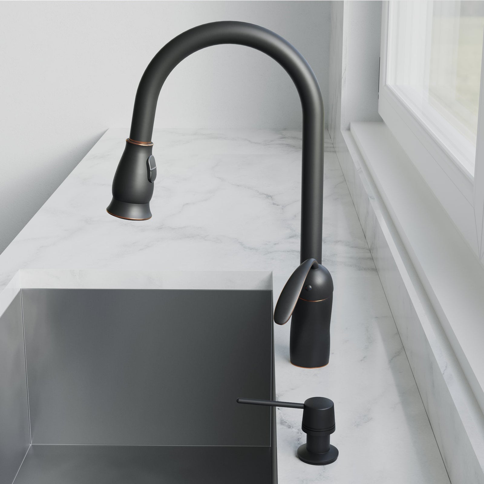 Dowell Kitchen Soap and Lotion Dispenser in Stainless Steel