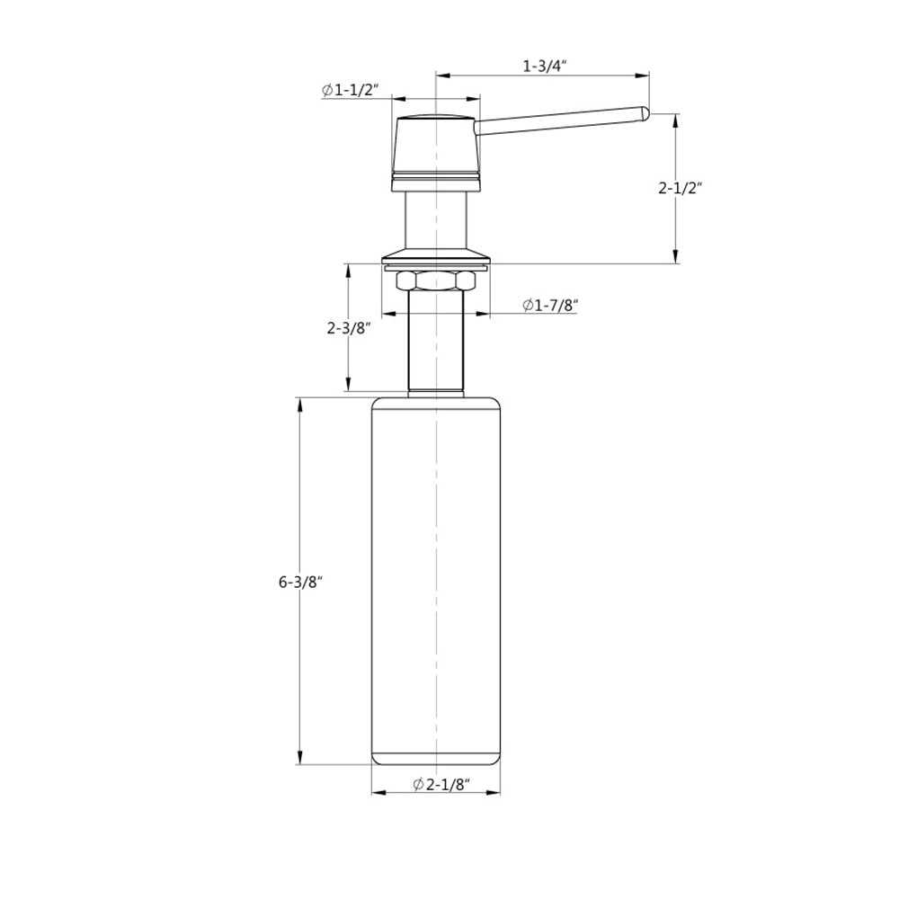 Dowell Kitchen Soap and Lotion Dispenser in Stainless Steel