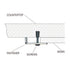 Dowell Undermount Bathroom Sink Clips - 4 Clips/Screws/Anchors - 6011 10 Series