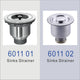 Dowell 4-1/2" dia. Kitchen Sink Drain Assembly with Strainer Basket and Stopper - Stainless Steel - 6011 Series