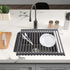 Dowell Over the Sink Roll-Up Dish Drying Rack, High-Quality, Foldable Tube Design, Space Saving Sink Organizer, Sturdy, Easy to Clean, Stylish Look