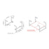 Dowell 13" Square Metal Leg Base - Set of 2 Legs - 7002 013 Series