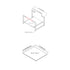 Dowell 13" Square Metal Leg Base - Set of 2 Legs - 7002 013 Series