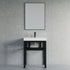 Dowell 24" Bathroom Basin Stand Black Pedestal - 7003 Series