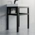 Dowell 24" Bathroom Basin Stand Black Pedestal - 7003 Series