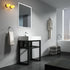 Dowell 24" Bathroom Basin Stand Black Pedestal - 7003 Series
