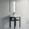 Dowell 24" Bathroom Basin Stand Black Pedestal - 7003 Series
