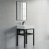 Dowell 24" Bathroom Basin Stand Black Pedestal - 7003 Series