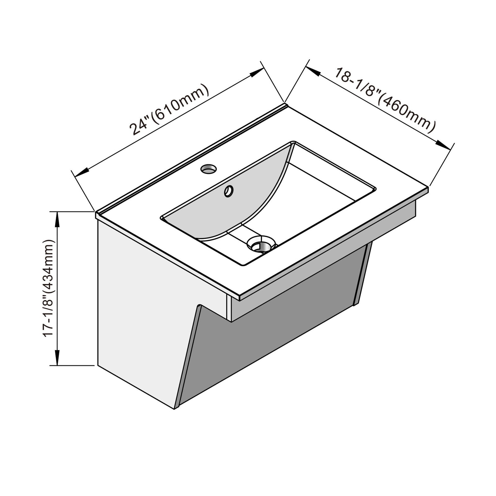 ADA Wall-Mounted Vanity Kit - Style 4