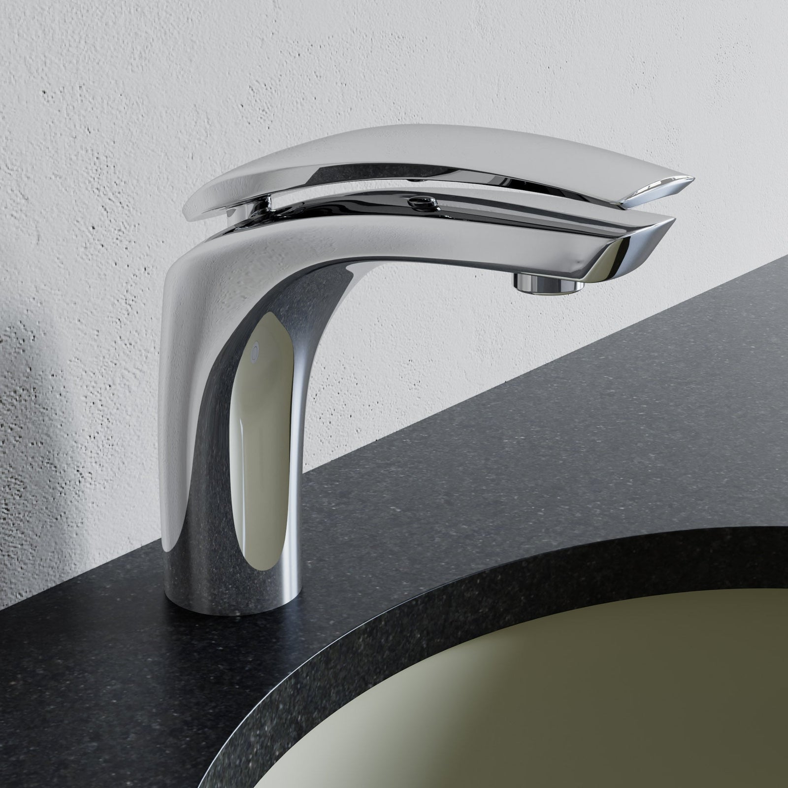 Dowell Bathroom Sink Faucet - Low Spout, Single Handle, Single Hole - 8001 017 Series