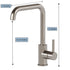 Dowell Kitchen Sink Faucet - One Handle, Single Hole, High Arc - 8002 008 Series
