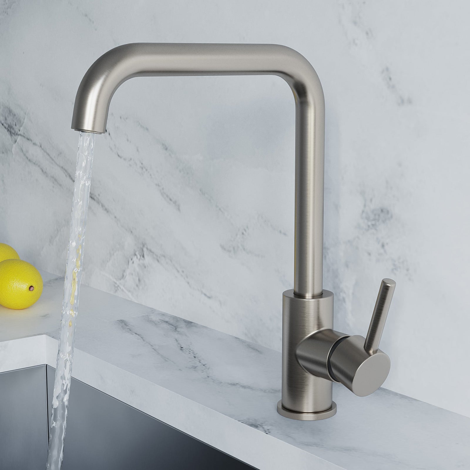 Dowell Kitchen Sink Faucet - One Handle, Single Hole, High Arc - 8002 008 Series