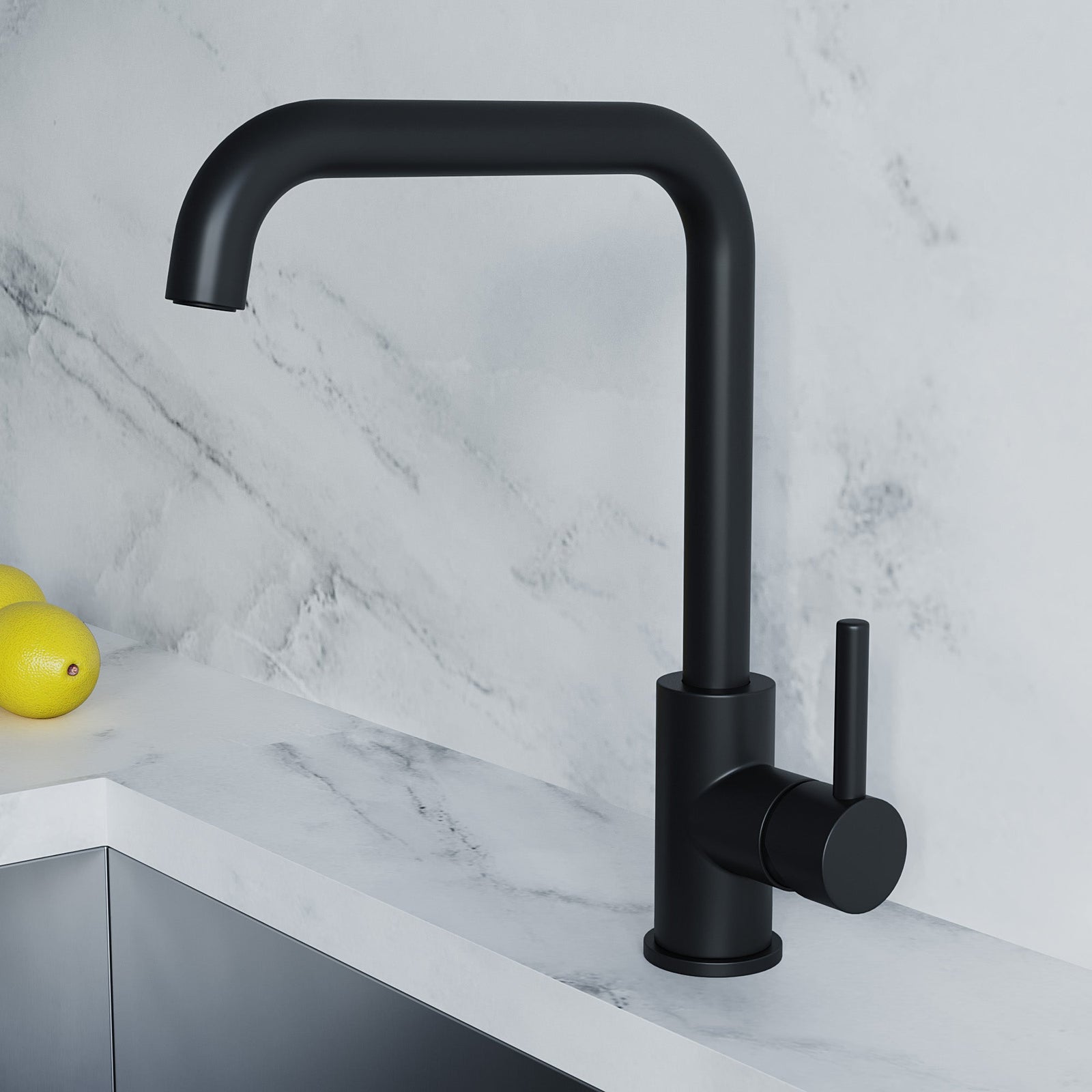 Dowell Kitchen Sink Faucet - One Handle, Single Hole, High Arc - 8002 008 Series