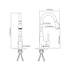 Dowell Kitchen Sink Faucet - 8002 005 Series - High Arc, Pull-Down Sprayer, Single Handle, Single Hole