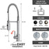 Dowell Kitchen Sink Faucet - 8002 006 Series - High Arc, Pull-Down Sprayer,  Single Handle, Single Hole