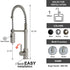 Dowell Kitchen Sink Faucet - 8002 006 Series - High Arc, Pull-Down Sprayer,  Single Handle, Single Hole