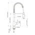 Dowell Kitchen Sink Faucet - 8002 006 Series - High Arc, Pull-Down Sprayer,  Single Handle, Single Hole