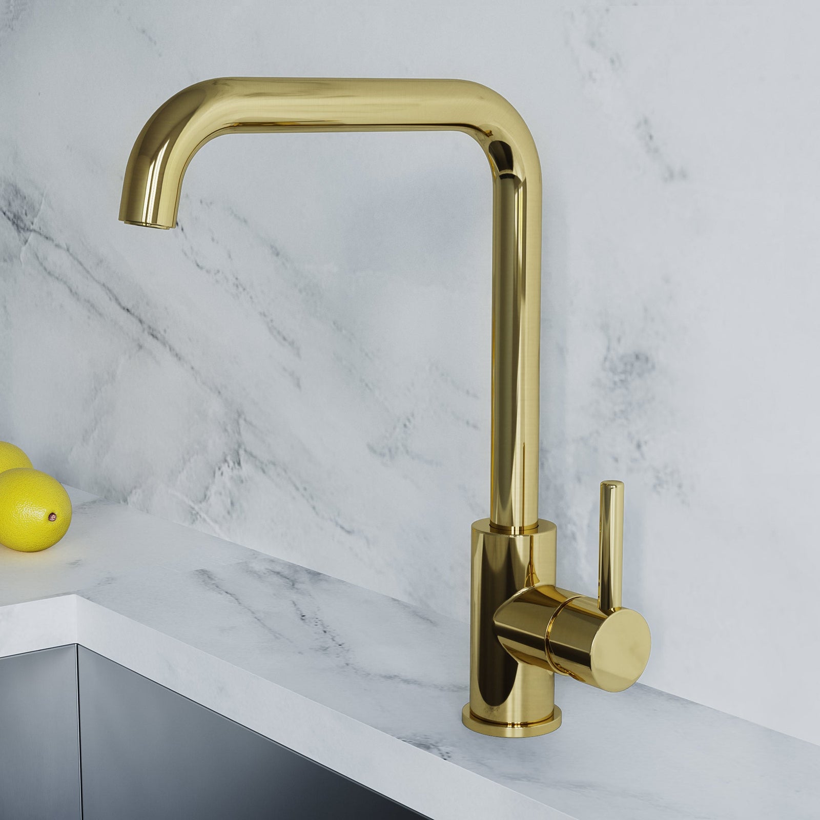 Dowell Kitchen Sink Faucet - One Handle, Single Hole, High Arc - 8002 008 Series