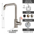 Dowell Kitchen Sink Faucet - One Handle, Single Hole, High Arc - 8002 008 Series