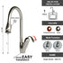 Dowell Kitchen Sink Faucet - 8002 011  Series - High Arc, Pull-Down Sprayer, Single Handle, Single Hole