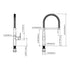 Dowell Kitchen Sink Faucet - 8002 016 Series - High Arc, Pull-Down Sprayer, Single Handle, Single Hole