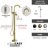 Dowell Freestanding Bathtub Faucet - 8003 001 Series, Floor Mounted Brass Bathroom Tub Faucets with Hand Shower