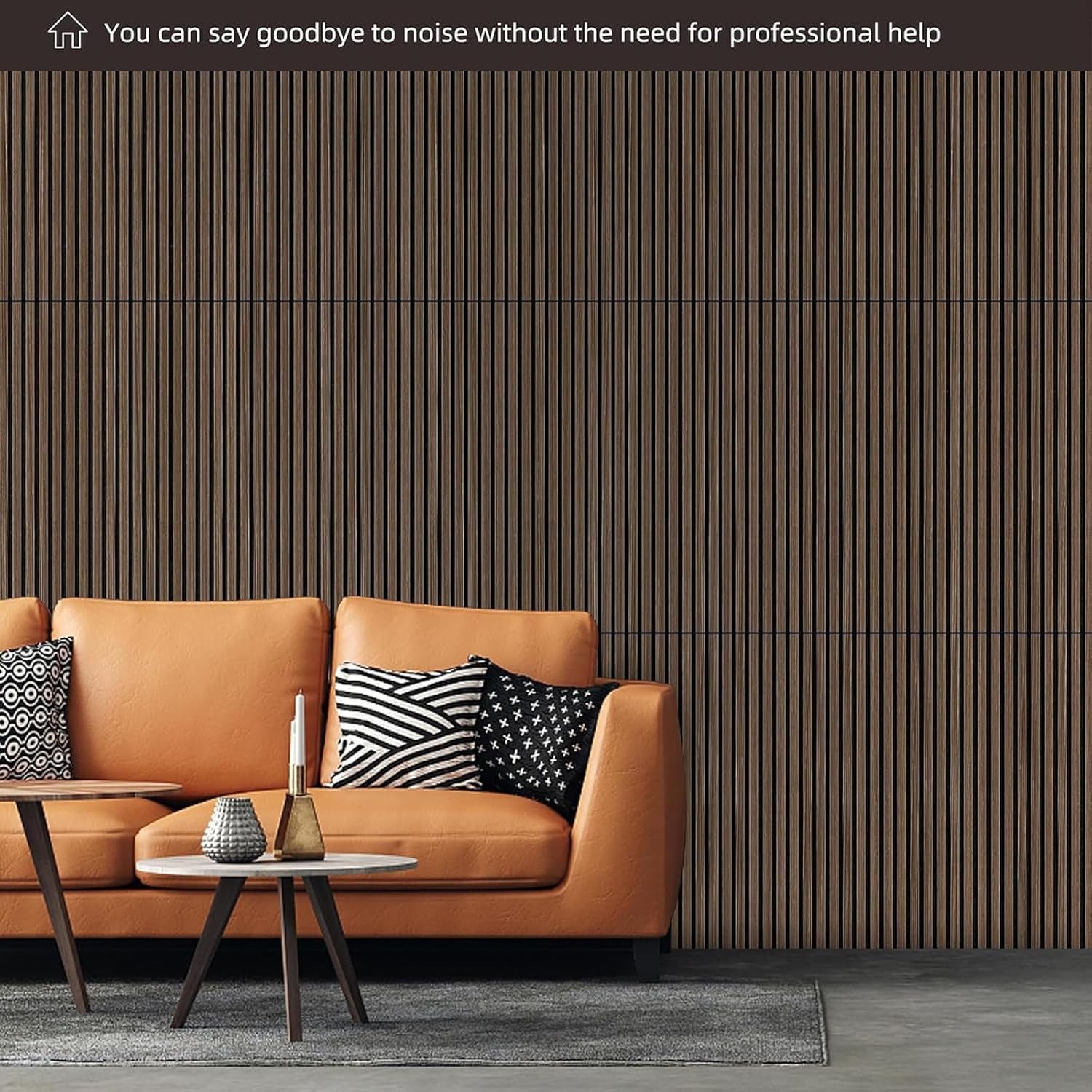 Dowell 3D Slat Wall Panels,Fluted Panels for Wall,Wall Decor Panels Noise Reduction, 48