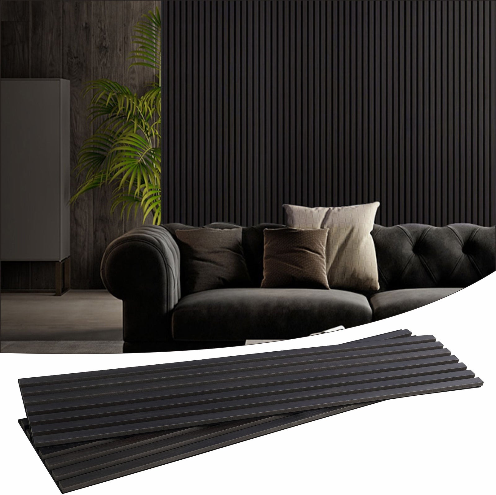 Dowell 3D Slat Wall Panels,Fluted Panels for Wall,Wall Decor Panels Noise Reduction, 48