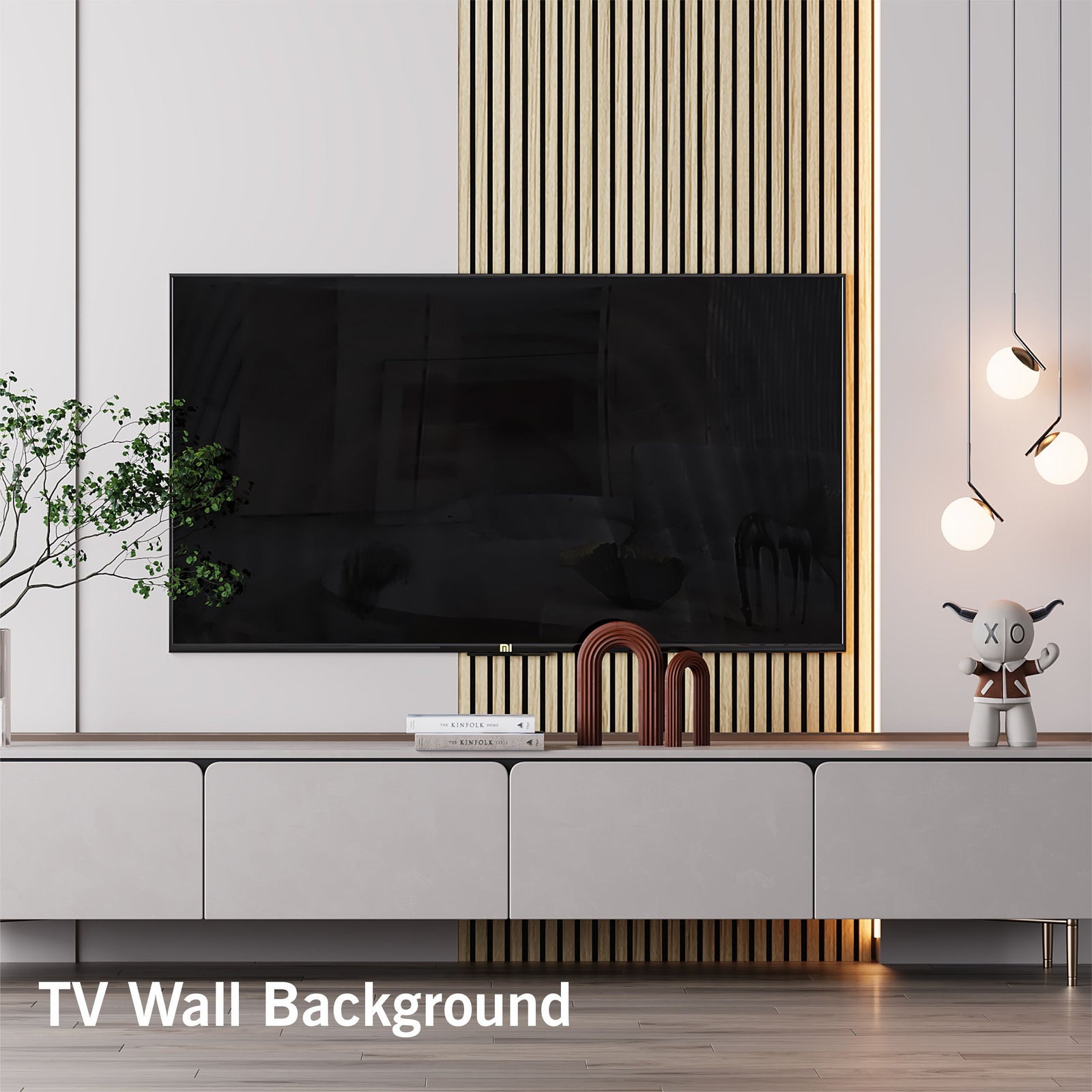 Dowell 3D Slat Wall Panels,Fluted Panels for Wall,Wall Decor Panels Noise Reduction, 48