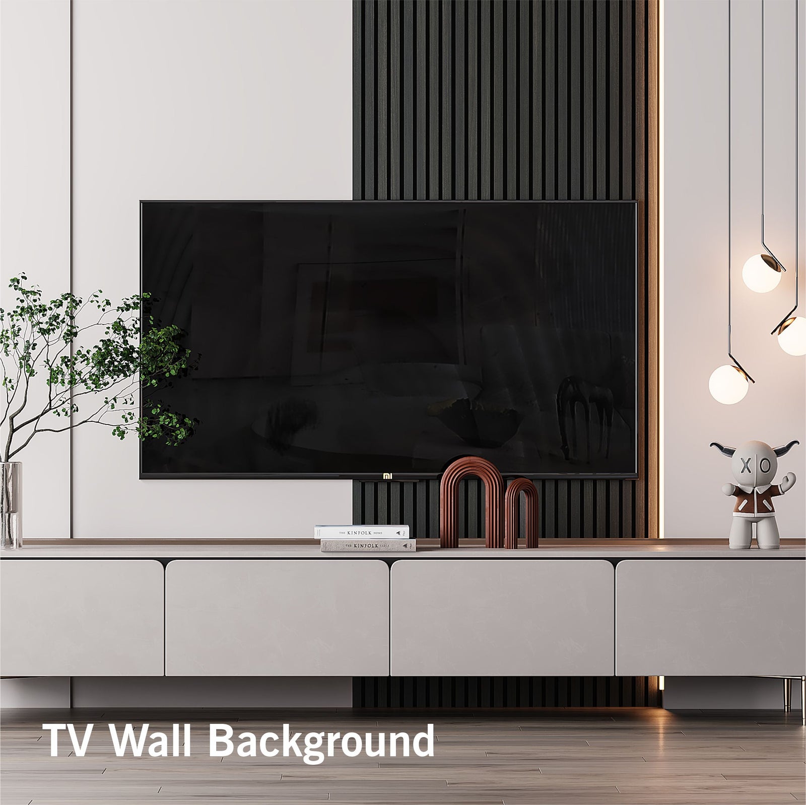 Dowell 3D Slat Wall Panels,Fluted Panels for Wall,Wall Decor Panels Noise Reduction, 95