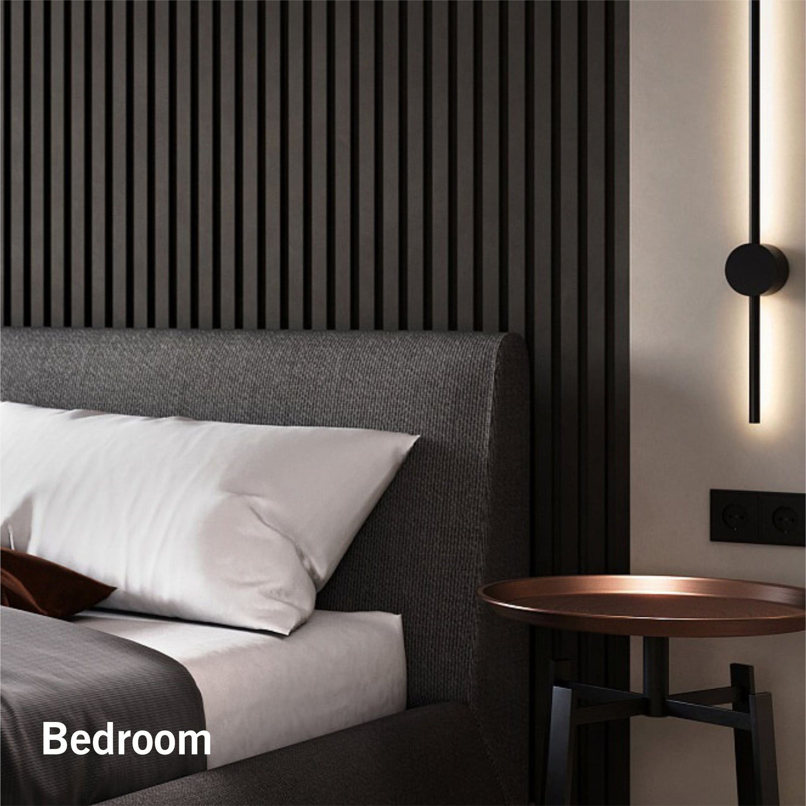 Dowell 3D Slat Wall Panels,Fluted Panels for Wall,Wall Decor Panels Noise Reduction, 95