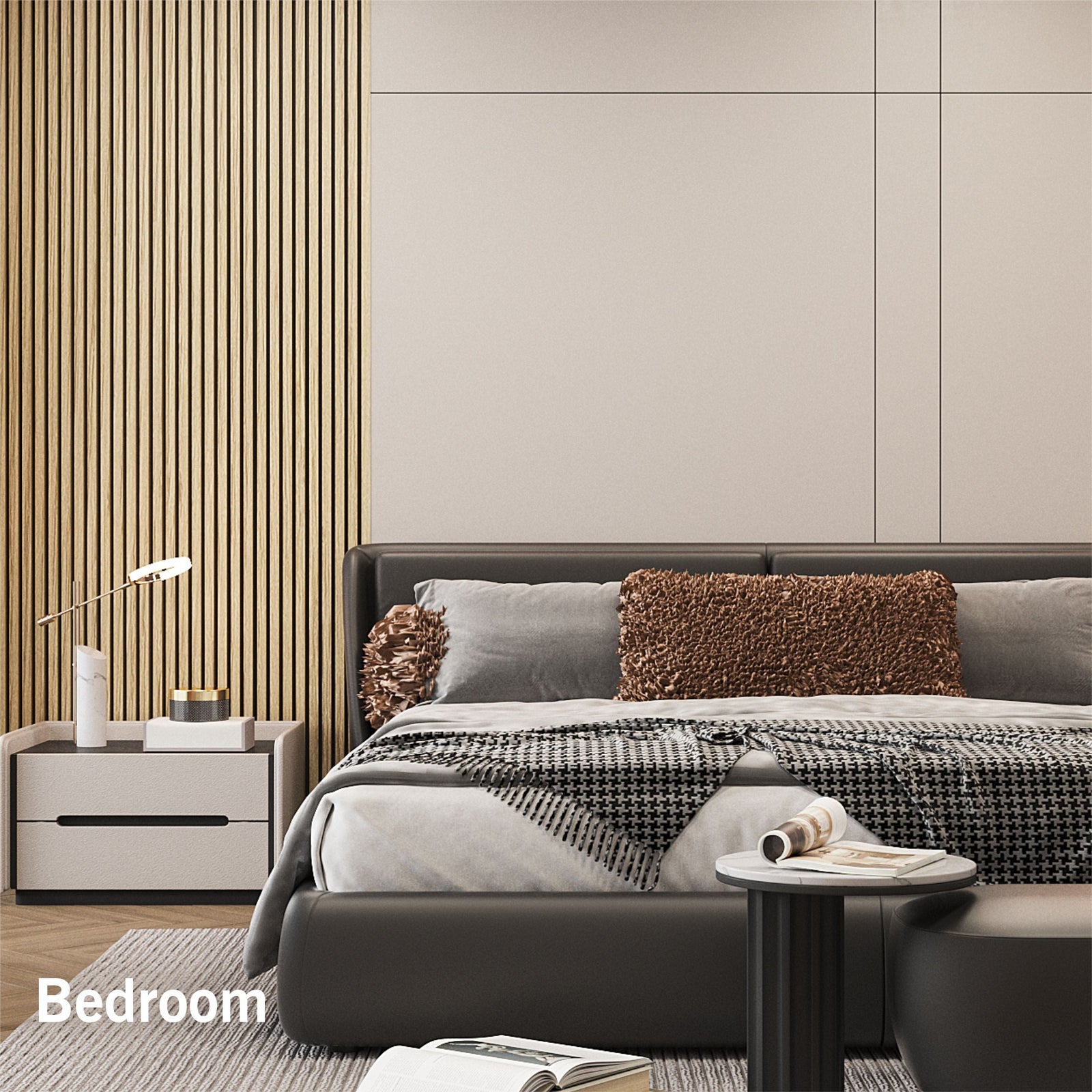 Dowell 3D Slat Wall Panels,Fluted Panels for Wall,Wall Decor Panels Noise Reduction, 95