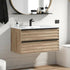 Goldea 36" Vanity with Sink, Modern Vanity Bathroom with 2 Extra Big Drawers, Wall Mounted Floating - gd003 Series