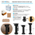 Dowell Base Cabinet Adjustable Leveler Legs with Toe Kick Clips, 4 Pack, Black Plastic - 4007 BL4 Series