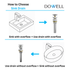 Dowell Pop Up Drain Stopper With/Without Overflow for Bathroom Vanity/Vessel Sink - 6011 07/08 Series