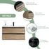 Goldea 36" Vanity with Sink, Modern Vanity Bathroom with 2 Extra Big Drawers, Wall Mounted Floating - gd003 Series