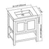 Dowell 30" Freestanding Bathroom Vanity with Single Basin - Two Soft-Close Doors, One Shelf - 036 30 Series