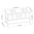 Dowell 60" Freestanding Bathroom Vanity with Single or Double Basin - Four Soft-Close Doors, One Soft-Close Drawer, One Shelf - 036 60 Series