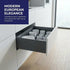 Dowell Slim Metal Drawer Kit, Soft-Close Full Extension Undermount Slides Drawer System, Dark Gray Cabinet Drawer Set for Kitchen & Bathroom