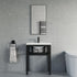 Dowell 24" Bathroom Basin Stand Black Pedestal - 7003 Series